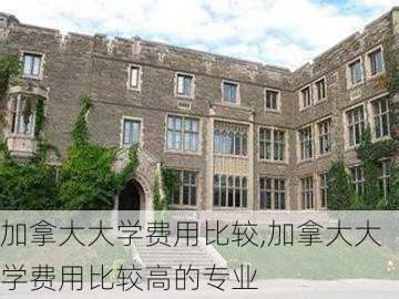 加拿大大学费用比较,加拿大大学费用比较高的专业