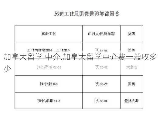 加拿大留学 中介,加拿大留学中介费一般收多少