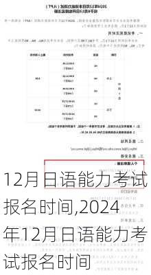 12月日语能力考试报名时间,2024年12月日语能力考试报名时间