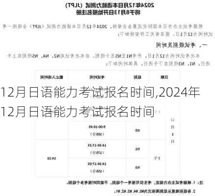 12月日语能力考试报名时间,2024年12月日语能力考试报名时间