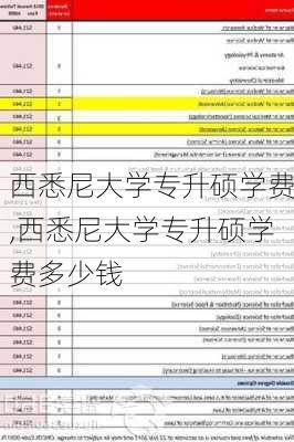 西悉尼大学专升硕学费,西悉尼大学专升硕学费多少钱