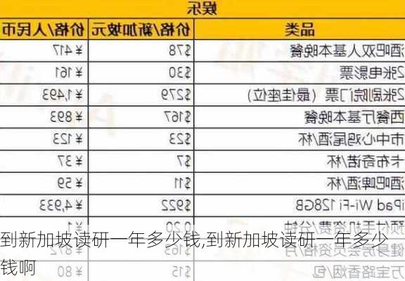 到新加坡读研一年多少钱,到新加坡读研一年多少钱啊