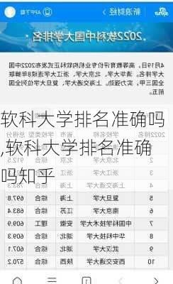 软科大学排名准确吗,软科大学排名准确吗知乎