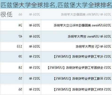 匹兹堡大学全球排名,匹兹堡大学全球排名很低