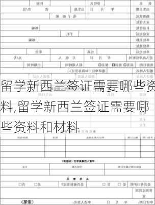 留学新西兰签证需要哪些资料,留学新西兰签证需要哪些资料和材料