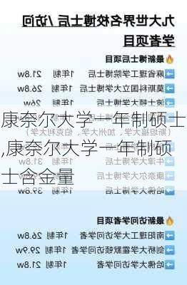 康奈尔大学一年制硕士,康奈尔大学一年制硕士含金量