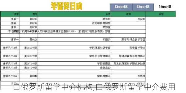 白俄罗斯留学中介机构,白俄罗斯留学中介费用