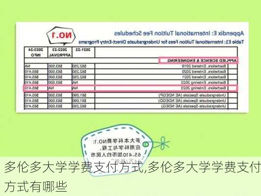 多伦多大学学费支付方式,多伦多大学学费支付方式有哪些