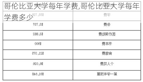 哥伦比亚大学每年学费,哥伦比亚大学每年学费多少