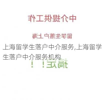 上海留学生落户中介服务,上海留学生落户中介服务机构