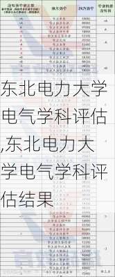 东北电力大学电气学科评估,东北电力大学电气学科评估结果