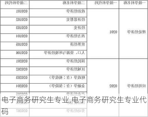 电子商务研究生专业,电子商务研究生专业代码