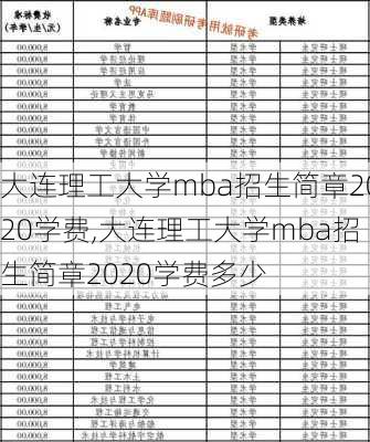 大连理工大学mba招生简章2020学费,大连理工大学mba招生简章2020学费多少