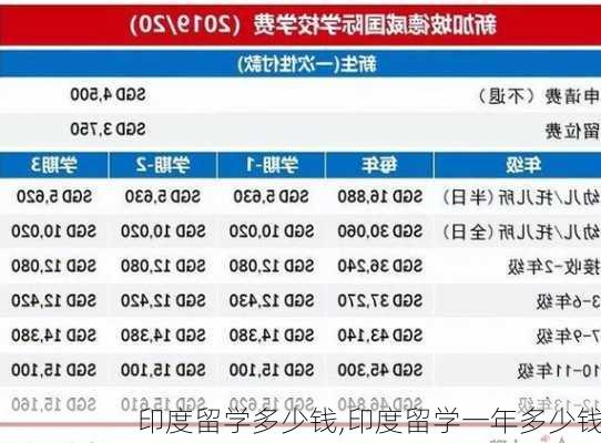 印度留学多少钱,印度留学一年多少钱