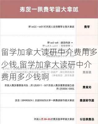 留学加拿大读研中介费用多少钱,留学加拿大读研中介费用多少钱啊