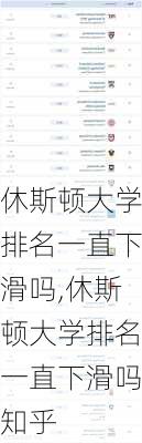 休斯顿大学排名一直下滑吗,休斯顿大学排名一直下滑吗知乎