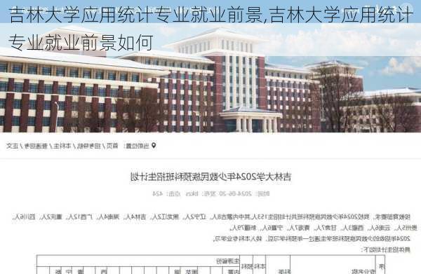 吉林大学应用统计专业就业前景,吉林大学应用统计专业就业前景如何