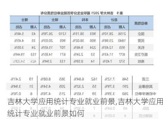 吉林大学应用统计专业就业前景,吉林大学应用统计专业就业前景如何