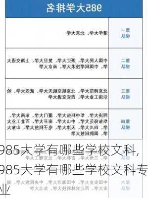 985大学有哪些学校文科,985大学有哪些学校文科专业