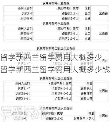 留学新西兰留学费用大概多少,留学新西兰留学费用大概多少钱