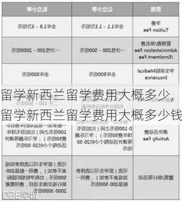 留学新西兰留学费用大概多少,留学新西兰留学费用大概多少钱