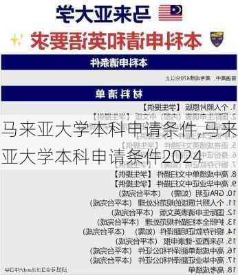 马来亚大学本科申请条件,马来亚大学本科申请条件2024