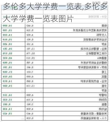 多伦多大学学费一览表,多伦多大学学费一览表图片