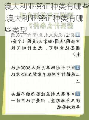 澳大利亚签证种类有哪些,澳大利亚签证种类有哪些类型