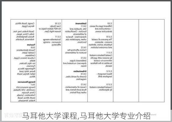 马耳他大学课程,马耳他大学专业介绍