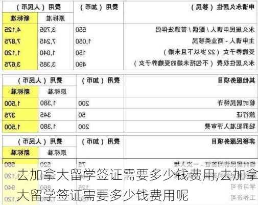 去加拿大留学签证需要多少钱费用,去加拿大留学签证需要多少钱费用呢