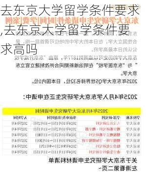 去东京大学留学条件要求,去东京大学留学条件要求高吗