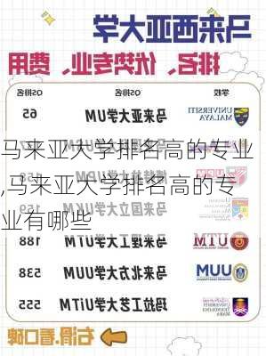 马来亚大学排名高的专业,马来亚大学排名高的专业有哪些