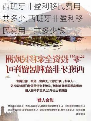 西班牙非盈利移民费用一共多少,西班牙非盈利移民费用一共多少钱