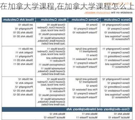 在加拿大学课程,在加拿大学课程怎么上