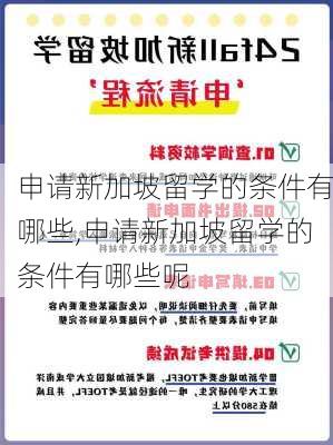 申请新加坡留学的条件有哪些,申请新加坡留学的条件有哪些呢