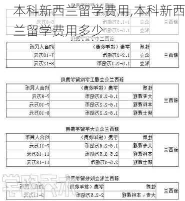 本科新西兰留学费用,本科新西兰留学费用多少