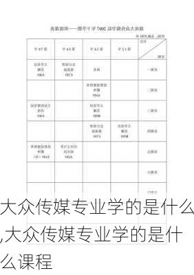 大众传媒专业学的是什么,大众传媒专业学的是什么课程