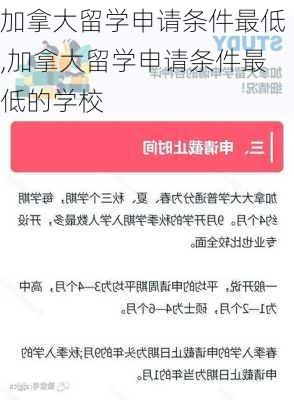 加拿大留学申请条件最低,加拿大留学申请条件最低的学校