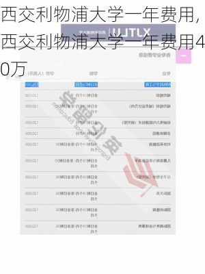 西交利物浦大学一年费用,西交利物浦大学一年费用40万