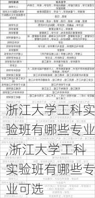 浙江大学工科实验班有哪些专业,浙江大学工科实验班有哪些专业可选