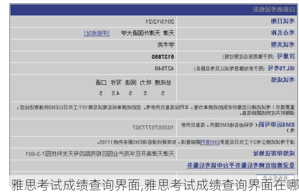 雅思考试成绩查询界面,雅思考试成绩查询界面在哪