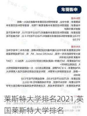 莱斯特大学排名2021,英国莱斯特大学排名