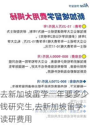 去新加坡留学一年要多少钱研究生,去新加坡留学读研费用