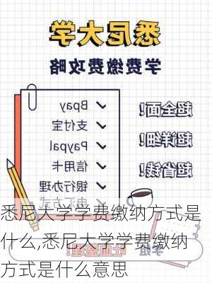 悉尼大学学费缴纳方式是什么,悉尼大学学费缴纳方式是什么意思