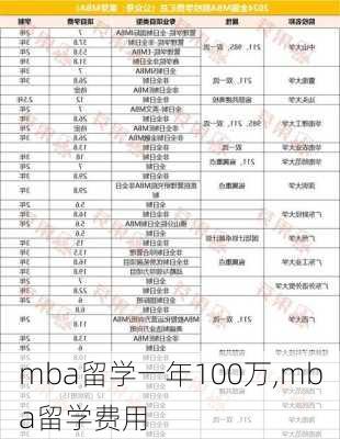 mba留学一年100万,mba留学费用