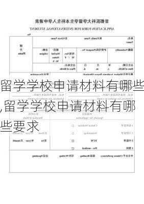 留学学校申请材料有哪些,留学学校申请材料有哪些要求