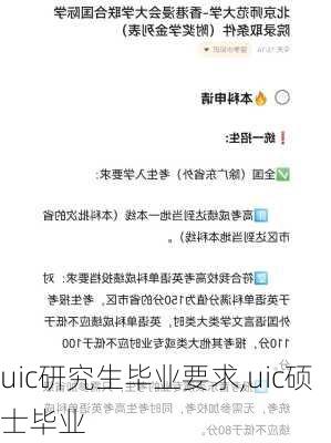 uic研究生毕业要求,uic硕士毕业