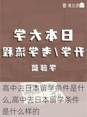 高中去日本留学条件是什么,高中去日本留学条件是什么样的