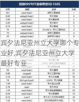 宾夕法尼亚州立大学哪个专业好,宾夕法尼亚州立大学最好专业