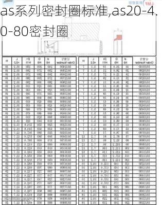 as系列密封圈标准,as20-4.0-80密封圈